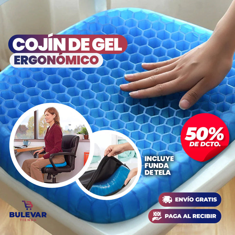 COJÍN DE GEL PARA ASIENTO ERGONÓMICO