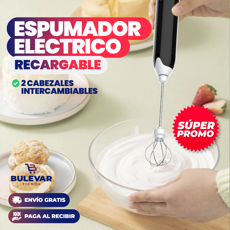 ESPUMADOR DE LECHE MULTIFUNCIONAL RECARGABLE