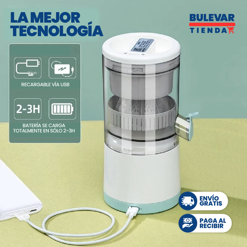 EXPRIMIDOR ELÉCTRICO PORTÁTIL RECARGABLE