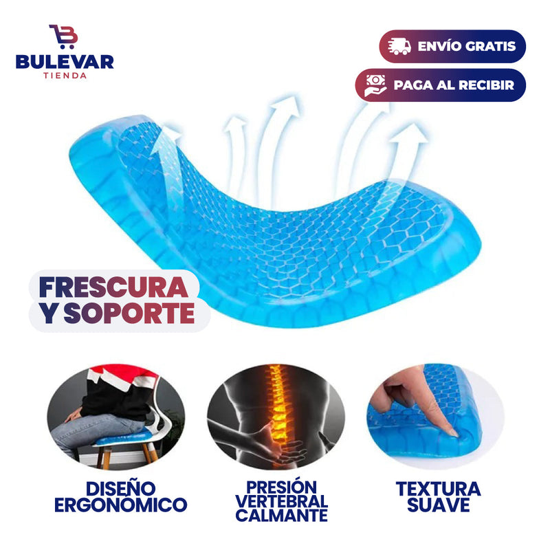 COJÍN DE GEL PARA ASIENTO ERGONÓMICO