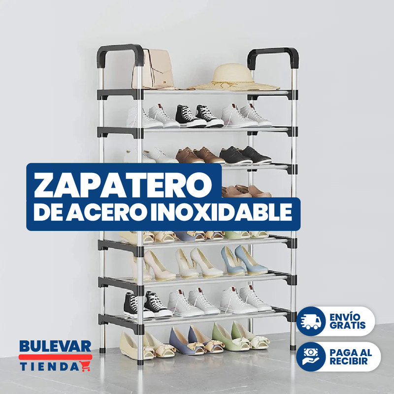 ZAPATERO DE ACERO INOXIDABLE, ORGANIZADOR DE ALMACENAMIENTO